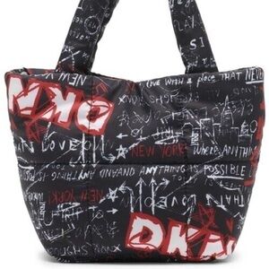 NEW DKNY Bryant Medium Tote Graffiti black/ red bag, purse